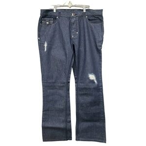 BLAC LABEL DISTRESSED STUDDED JEANS